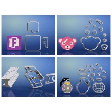 Imagem de Cortador Kit Fortnite 4 Modelos Mod 3 Tamanho 5cm