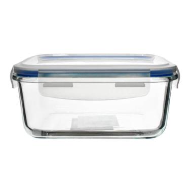 Imagem de Pote Hermético Vidro Com Travas Retangular 370Ml Vista Home