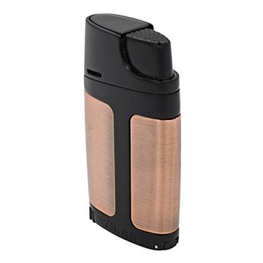 Imagem de Xikar Isqueiro ELX Double Jet Flame com furador de charuto de 9 mm, design ergonômico, bronze vintage