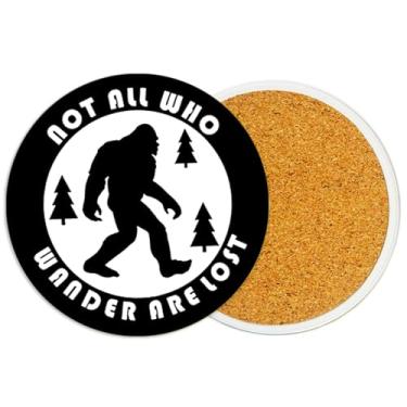 Imagem de Pacote com 2 porta-copos de cerâmica Bigfoot porta-copos absorventes para bebidas com base de cortiça, tapete de copo para mesa de escritório decoração xícara de café vinho cerveja bar porta-copos 9