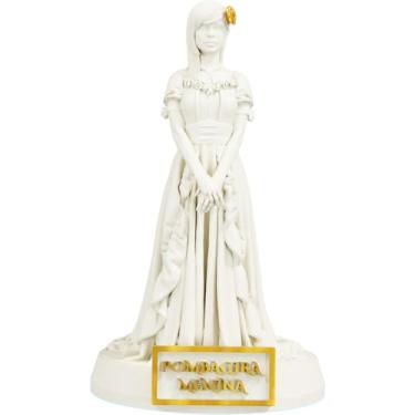 Imagem de Estátua Pombagira Menina Imagem Umbanda Candomblé (Cor Mármore Dourado)