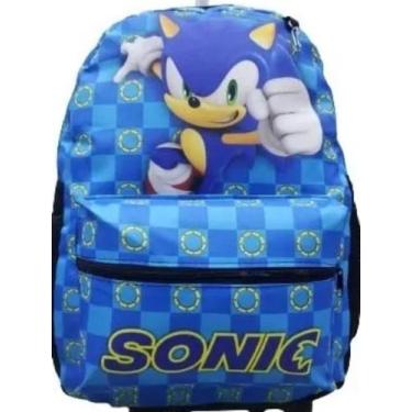 Imagem de Mochila De Costas Sonic Argolas Juvenil Escolar Lançamento - Outras Ma