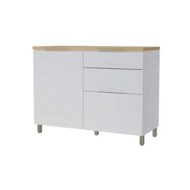 Imagem de Gabinete de Cozinha Modulado Balcão Marquesa p/Pia 1 Porta e 3 Gaveta 