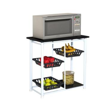 Imagem de Fruteira Tubular 3 Cestos 2 Tampos Gol  Gol Decor - Tubulares Gol Deco