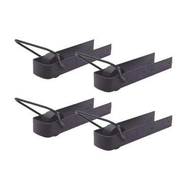 Imagem de Kit 4 Pares De Trinco Correr Porteira Com Rodinha 350X70Mm