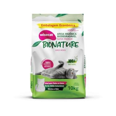 Imagem de Bionature Areia Higiênica para Gatos Biodegradável Wisecat 10kg