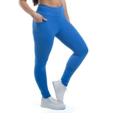 Imagem de Calça Legging Feminina My Fitness Cós 360 - Blue | Marcio May Sports-Feminino