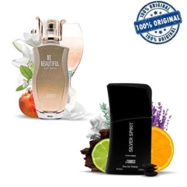 Imagem de Kit 2 Perfumes Mas culino e Feminino Be Beautiful e Silver Spirit I Scents 100ml-Unissex