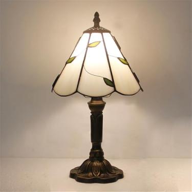 Imagem de Luminária de mesa vintage americana com LED, personalizada e criativa, para sala de estar, escritório, quarto infantil, casa de campo ou hotel, com vidro colorido (Estilo 37)