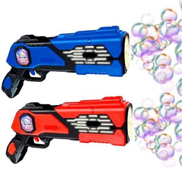 Imagem de 2 Arminhas de Bolas de Sabão Super Lançador Bolhas Infantil - Toy King