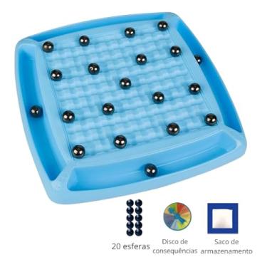 Imagem de Jogo Magnético de Estrategia Tabuleiro com Bolinhas – Brinquedo Educativo Interativo para Crianças e Adultos, Coordenação Motora e Diversão