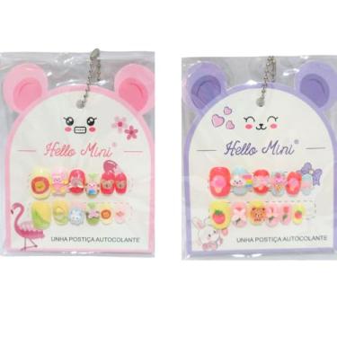 Imagem de H MINI UNHA INFANTIL ADESIVA 3D 12PCT OY1363 PACOTE