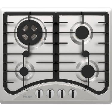 Imagem de Cooktop A Gás Inox 4 Bocas Oster Semiprofissional Bivolt