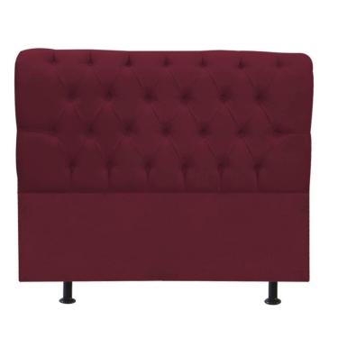 Imagem de Cabeceira Estofada Cama Box Casal 140cm París Suede Bordo- Mabe Magazine