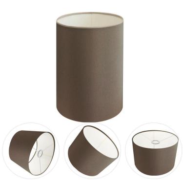 Imagem de Cúpula Abajur E Luminária Cilíndrica Vivare Cp-7003 ø15x20cm - Bocal Nacional Cáqui