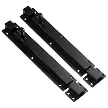 Imagem de 2 travas de parafuso deslizante, 22,6 cm para portas, trava de aço inoxidável, fácil instalação, segurança antifurto, janelas de banheiro e portas deslizantes