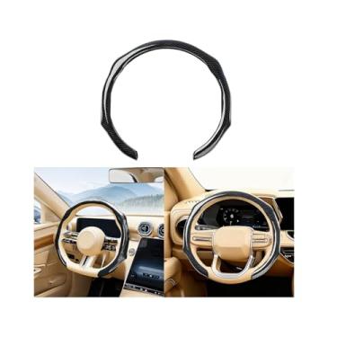 Imagem de Sandfren Capa de volante de carro de fibra de carbono, antiderrapante, confortável, protetor de direção de veículo, acessórios de decoração, capa de envoltório de roda interior automotiva, ajuste