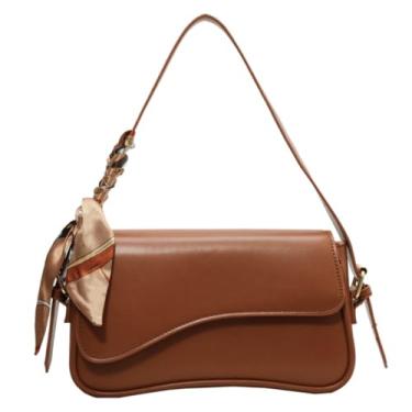 Imagem de Bolsa Baguete Feminina Transversal Pequena Festa (Marrom)