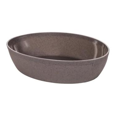 Imagem de Kit 2 Travessas Oval Premium 2 Litros Saladeira Para Servir A Mesa Buffet Porções (Cinza | Unitário)