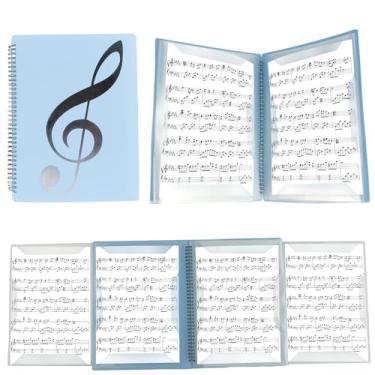 Imagem de KHZSPP Pasta de partituras de 32 cm x 23,9 cm, banda, capa PP de 1,2 mm de espessura, serve para tamanho A4, escrita direta em página, pasta de arquivo de música em espiral para coral, guitarra