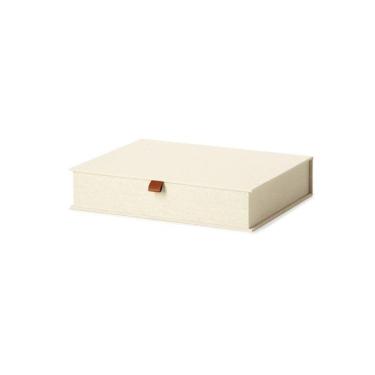 Imagem de Caixa Decorativa em MDF com Revestimento em Linho Branco 32cm 15974 Mart