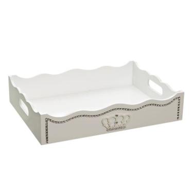 Imagem de Bandeja Fantasia Strass Corôa Com Strass Quarto Bebê - Potinho de mel