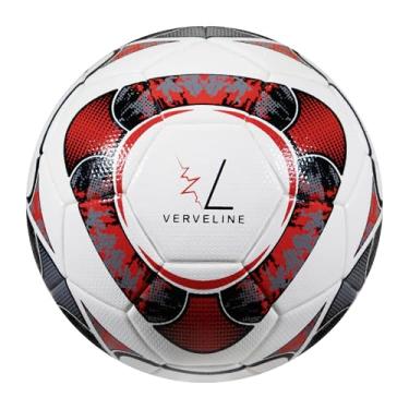 Imagem de VERVELINE Bola de futebol tamanho 5 bolas de futebol juvenil - bolas de futebol profissional para treinamento ao ar livre, bola de futebol interno - nível de competição Thermo Strike Thermobonded