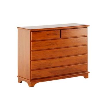 Imagem de Cômoda Raquel 6 Gavetas 100x100cm Madeira Maciça - Móveis & Cia