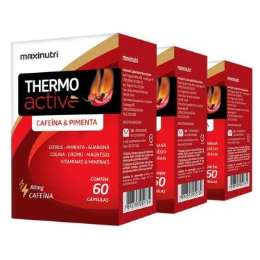 Imagem de Kit 03 Termogênico 60 Cápsulas Maxinutri-Unissex