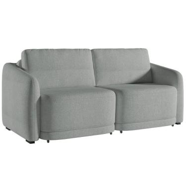 Imagem de Sofá Cama Casal Para Sala 196cm Polska Z08 Boucle Cinza Claro - Mpozenato