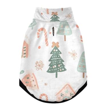 Imagem de SEHANY Casaco de Natal de gengibre para cães pequenos, super quente, à prova de vento, jaqueta de inverno, macia, aconchegante para animais de estimação, moletom para clima frio na neve com furo na