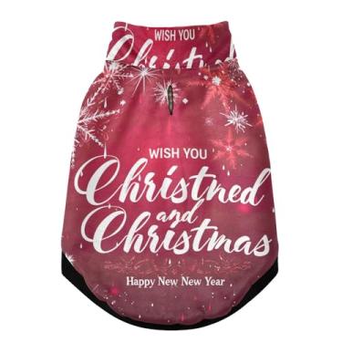 Imagem de SEHANY Casaco de Natal Flocos de Neve para Cães Pequenos, Super Quente À Prova de Vento, Jaqueta de Inverno Macia e Confortável para Clima de Neve Fria com Orifício de Coleira para Animais de