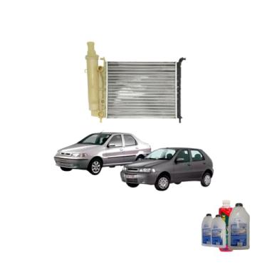 Imagem de Kit Radiador Palio 97+ com Aditivo Radiador Radiex Rosa e Água Desmineralizada