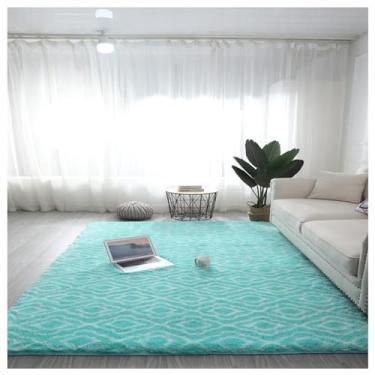 Imagem de SPXMQSS Tapete para quarto, tapetes ultra macios para sala de estar com forro antiderrapante tapetes laváveis, tapete peludo para quarto, sala de estar, quarto, dormitório, quarto de crianças