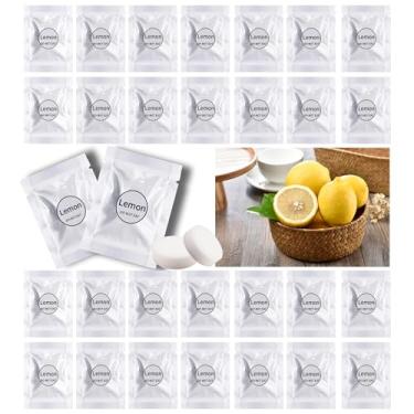 Imagem de Recargas de ambientador de carro, pacote individual de 30 peças, almofadas de substituição de clipe de ventilação de ar para carro, fragrância sólida, perfume, aromatizador, refil (limão)