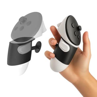 Imagem de JYXEREM Rivet-Lock Finger Grips for Meta Quest 3 / Quest 3S / Quest 3S Xbox Edition – No-Strap Anti-Slip Controller Covers, Comfortable VR Hand Grips Accessories, Black
