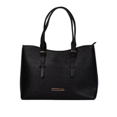 Imagem de Bolsa Feminina Rafitthy Tiracolo Napa Texturizada Preto-Feminino