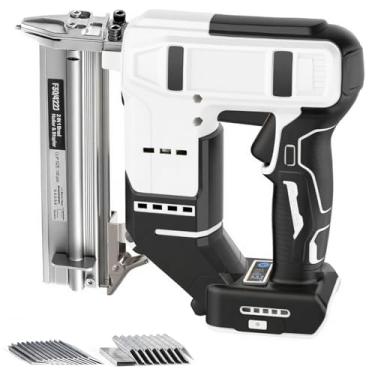 Imagem de Pregador sem fio 2 em 1 compatível com bateria De wa-lt 20 V (sem bateria), pistola elétrica de pregos de calibre 18/pistola de grampear com 1000 pregos e 1000 grampos para estofados, carpintaria e