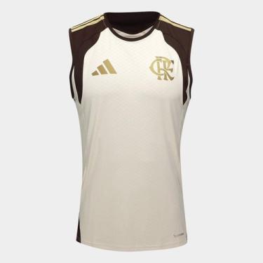 Imagem de Regata Flamengo 26/27 Treino Adidas Masculino, Bege, EGG
