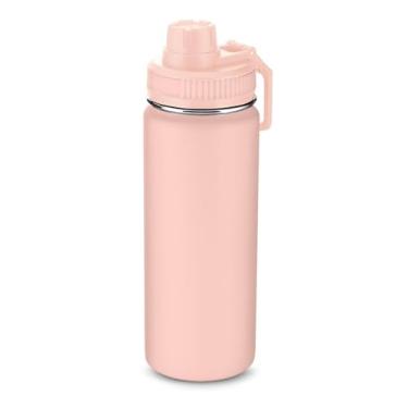 Imagem de Garrafa Térmica 570ml Parede Dupla Rosa com Alça e Bico - Squeeze