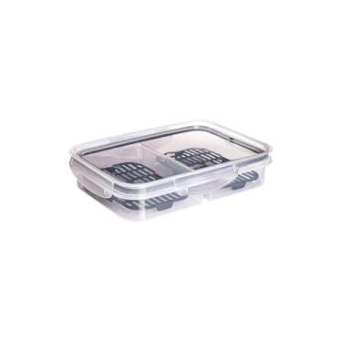 Imagem de Kit Potes Herméticos Acrílico Multiuso, 7 Peças, com Adesivos, Transparente, Tamanhos Variados (1900ml, 1200ml, 800ml, 500ml)