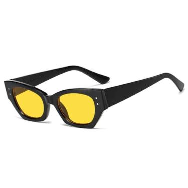 Imagem de Óculos de Sol Cat Eye Candy Colors Femininos Cinza Grossos Masculinos UV400 para Esportes ao Ar Livre, Corrida e Ciclismo, Visão Noturna