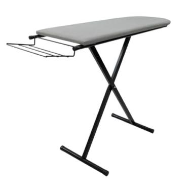 Imagem de Tábua De Passar Roupa Mesa Passadeira Dobrável(Preto - 2 Pés)