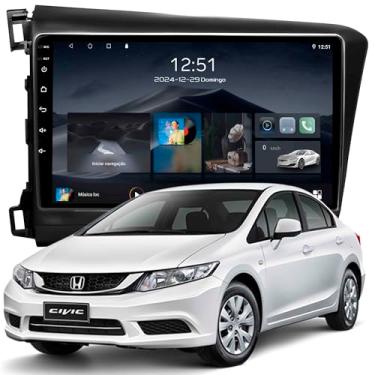 Imagem de Multimídia Adak 9P Civic 2012 a 2016 2+64GB Quadcore Carplay Android Auto Gps