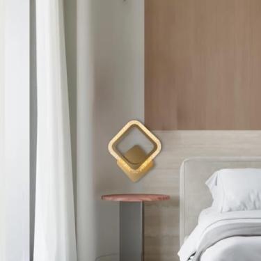 Imagem de Arandela Interna Moderna LED 3 Cores - Luminária de Parede Painel, Cores Dourado/Preto/Branco,Ideal para Quarto, Sala ou Escritório (CD20250560D)