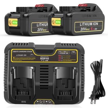 Imagem de Kit de bateria Futurebatt 20V 6.0Ah carregador de íon de lítio