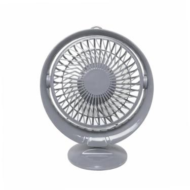 Imagem de Mini Ventilador de Mesa USB Portátil Silencioso - Ideal para Escritório, Notebook, Estudos (Cinza, 17,3 cm)