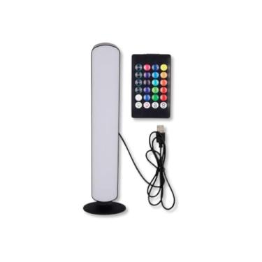 Imagem de Luminária LED Decorativa com USB, Recarregável, 3 Temperaturas de Cor, Toque Sensível, 10cm x 2,5cm, Portátil, Plástico, 250g