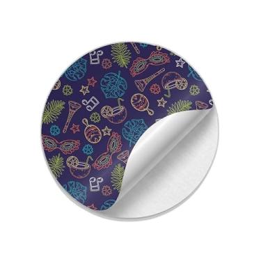 Imagem de Ladrilho Decorativo de Cerâmica Estampa Padrão Colorido de Carnaval Brasileiro