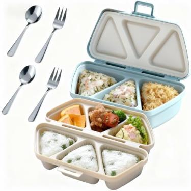 Imagem de DumFurc 2 peças 6 em 1 Onigiri Mold Triangle Onigiri Mold Once Quickly Make 6 pcs Bolas de Arroz Multifuncional Onigiri Maker para Sushi Musubi